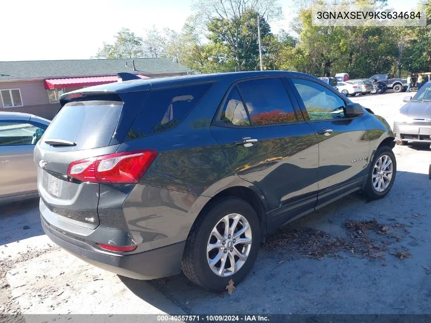 2019 Chevrolet Equinox Ls VIN: 3GNAXSEV9KS634684 Lot: 40557571