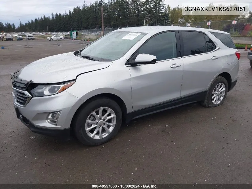 2019 Chevrolet Equinox Lt VIN: 3GNAXKEV1KS627051 Lot: 40557660