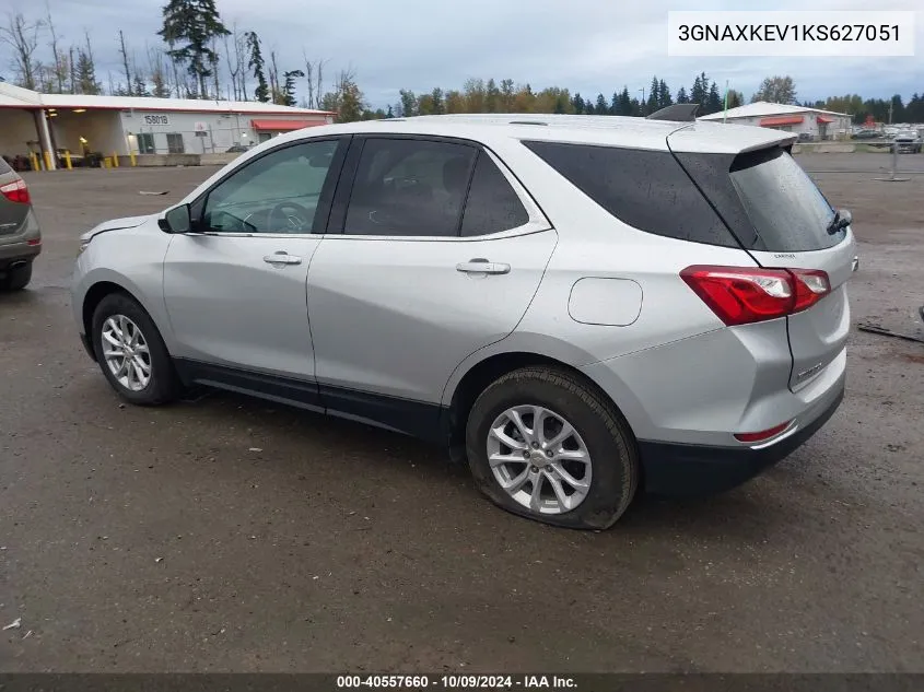 2019 Chevrolet Equinox Lt VIN: 3GNAXKEV1KS627051 Lot: 40557660