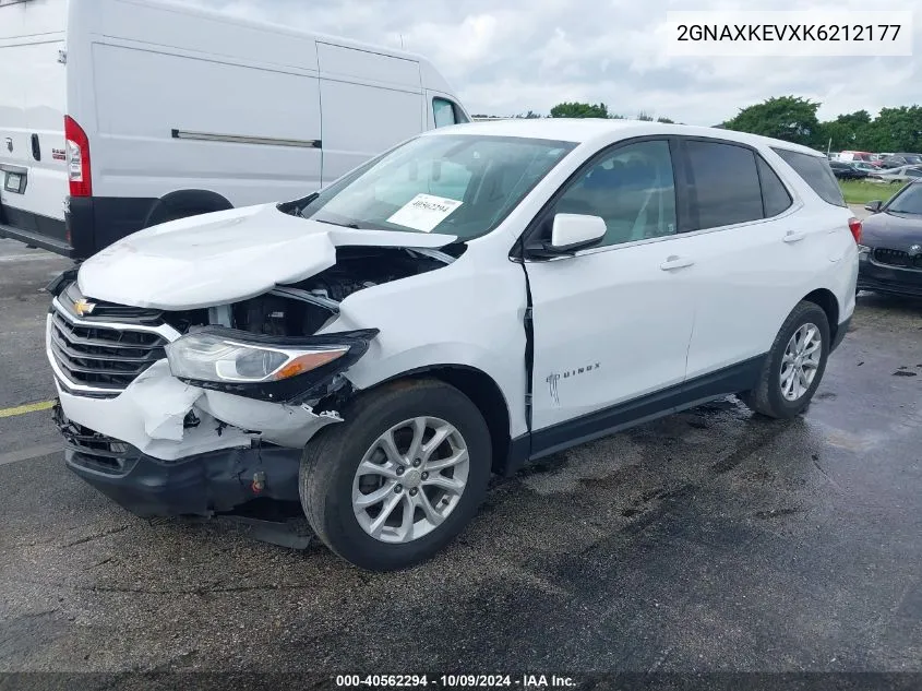 2019 Chevrolet Equinox Lt VIN: 2GNAXKEVXK6212177 Lot: 40562294