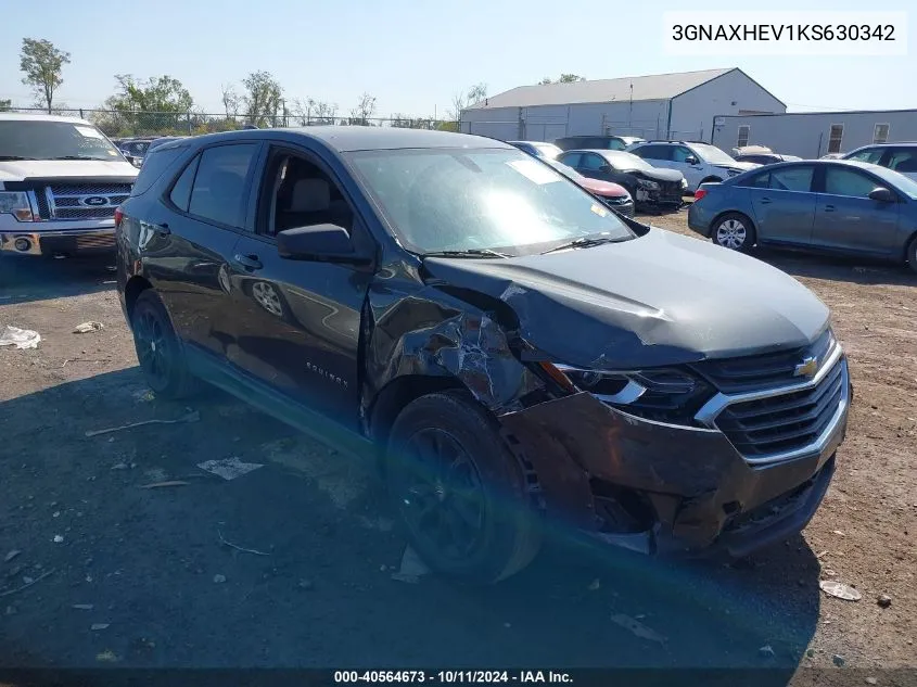 2019 Chevrolet Equinox Ls VIN: 3GNAXHEV1KS630342 Lot: 40564673