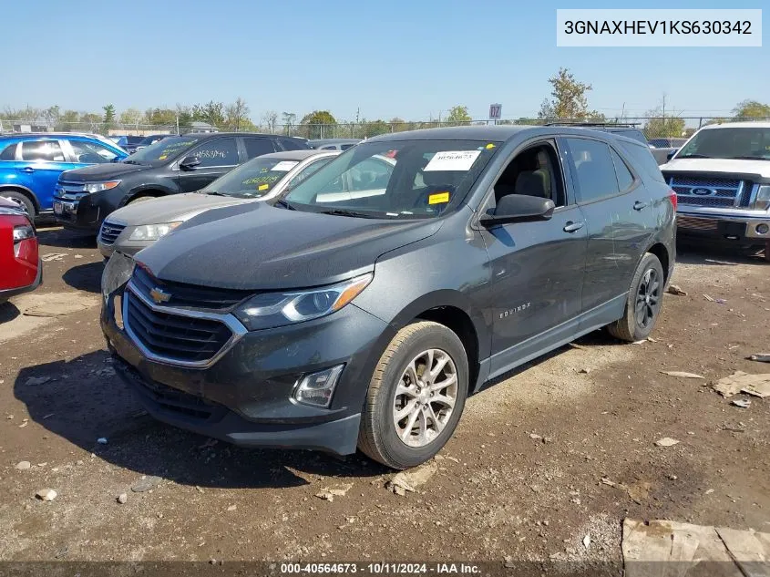 2019 Chevrolet Equinox Ls VIN: 3GNAXHEV1KS630342 Lot: 40564673