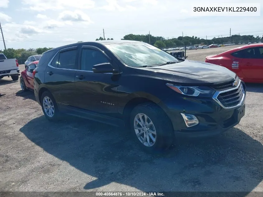 2019 Chevrolet Equinox Lt VIN: 3GNAXKEV1KL229400 Lot: 40564876