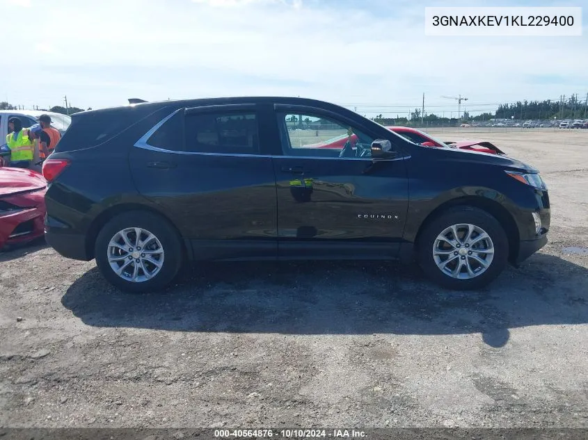 2019 Chevrolet Equinox Lt VIN: 3GNAXKEV1KL229400 Lot: 40564876