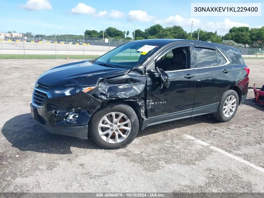 2019 Chevrolet Equinox Lt VIN: 3GNAXKEV1KL229400 Lot: 40564876