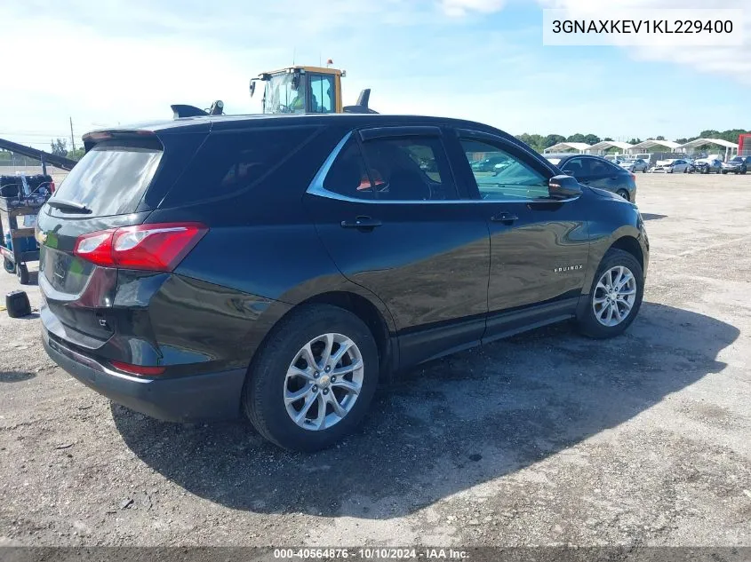 2019 Chevrolet Equinox Lt VIN: 3GNAXKEV1KL229400 Lot: 40564876