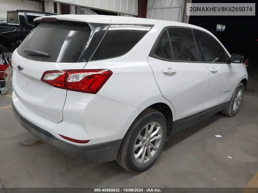 2019 Chevrolet Equinox Ls VIN: 2GNAXHEV8K6265074 Lot: 40565832