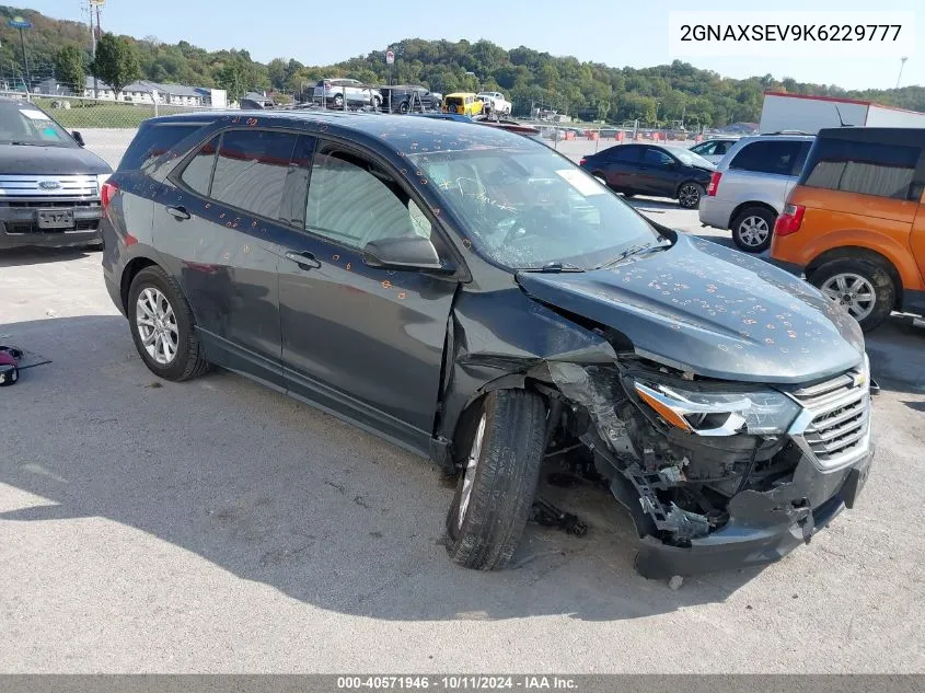 2019 Chevrolet Equinox Ls VIN: 2GNAXSEV9K6229777 Lot: 40571946