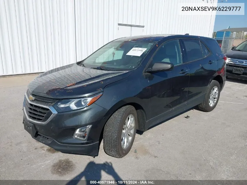 2019 Chevrolet Equinox Ls VIN: 2GNAXSEV9K6229777 Lot: 40571946