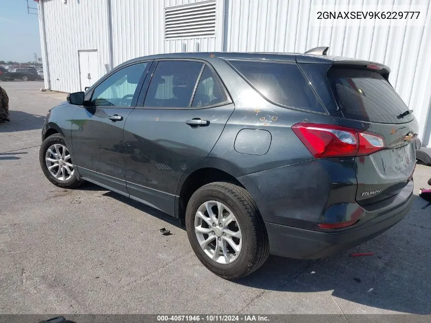 2019 Chevrolet Equinox Ls VIN: 2GNAXSEV9K6229777 Lot: 40571946