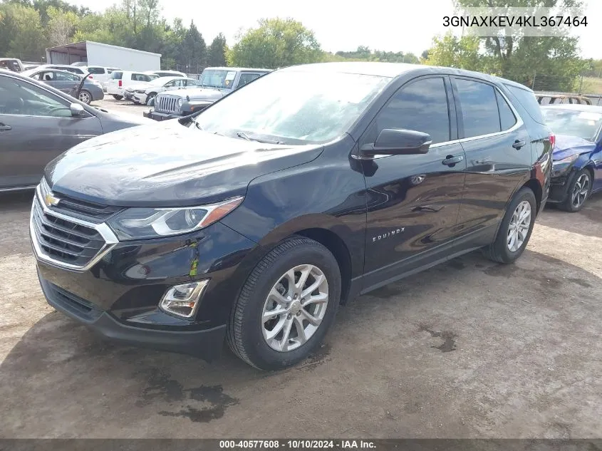 2019 Chevrolet Equinox Lt VIN: 3GNAXKEV4KL367464 Lot: 40577608