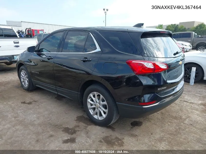 2019 Chevrolet Equinox Lt VIN: 3GNAXKEV4KL367464 Lot: 40577608