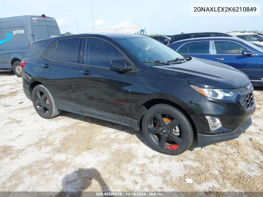 2019 Chevrolet Equinox Lt VIN: 2GNAXLEX2K6210849 Lot: 40580039