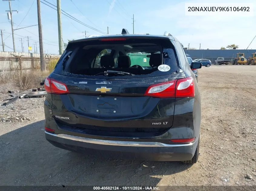 2019 Chevrolet Equinox Lt VIN: 2GNAXUEV9K6106492 Lot: 40582124