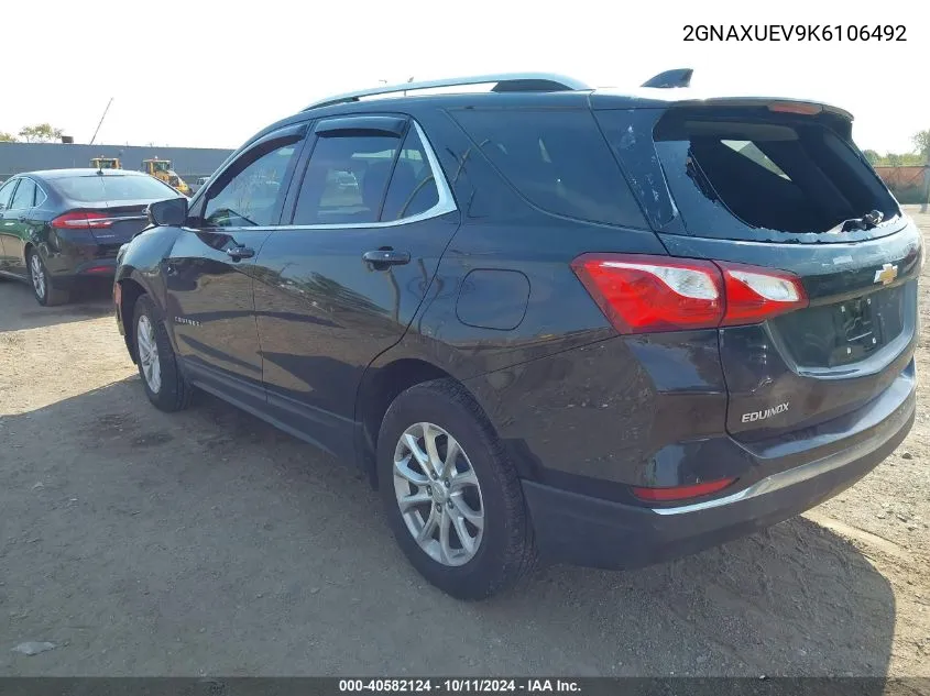 2019 Chevrolet Equinox Lt VIN: 2GNAXUEV9K6106492 Lot: 40582124