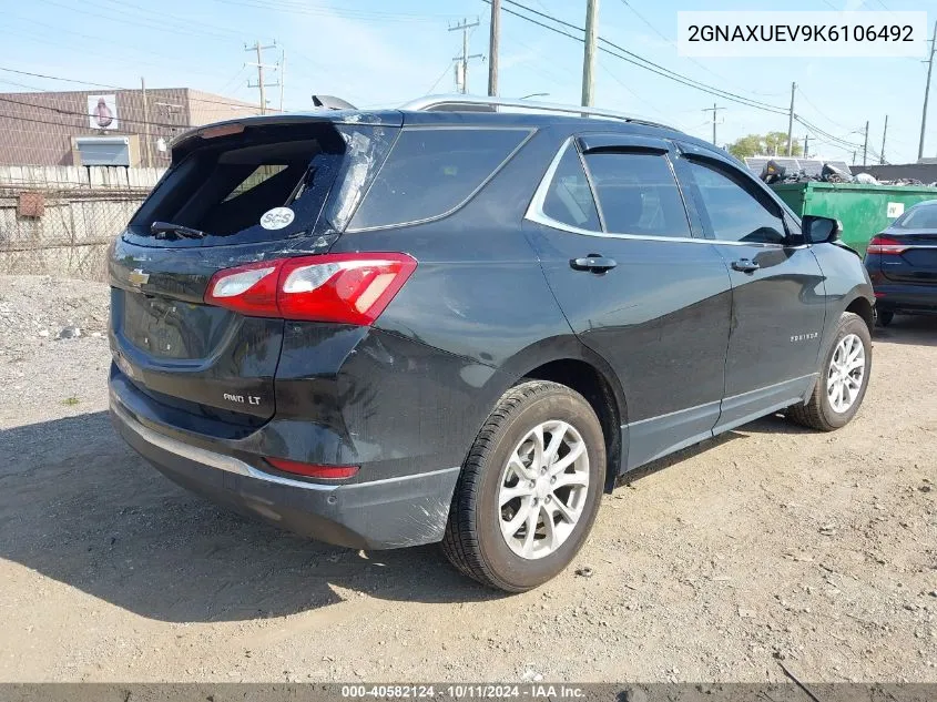 2019 Chevrolet Equinox Lt VIN: 2GNAXUEV9K6106492 Lot: 40582124