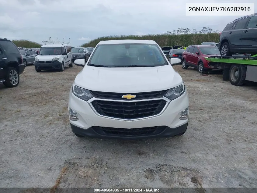 2019 Chevrolet Equinox Lt VIN: 2GNAXUEV7K6287916 Lot: 40584935