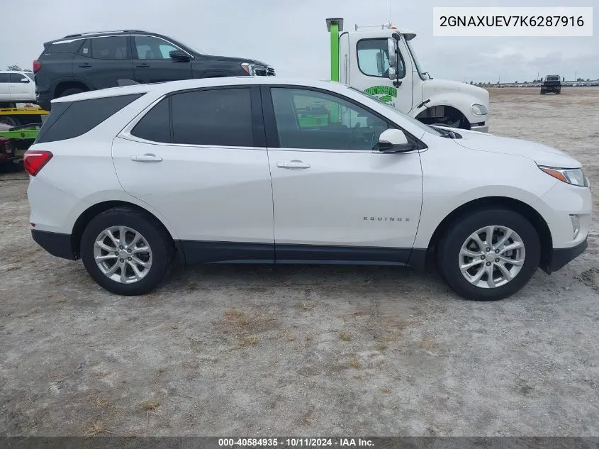 2019 Chevrolet Equinox Lt VIN: 2GNAXUEV7K6287916 Lot: 40584935