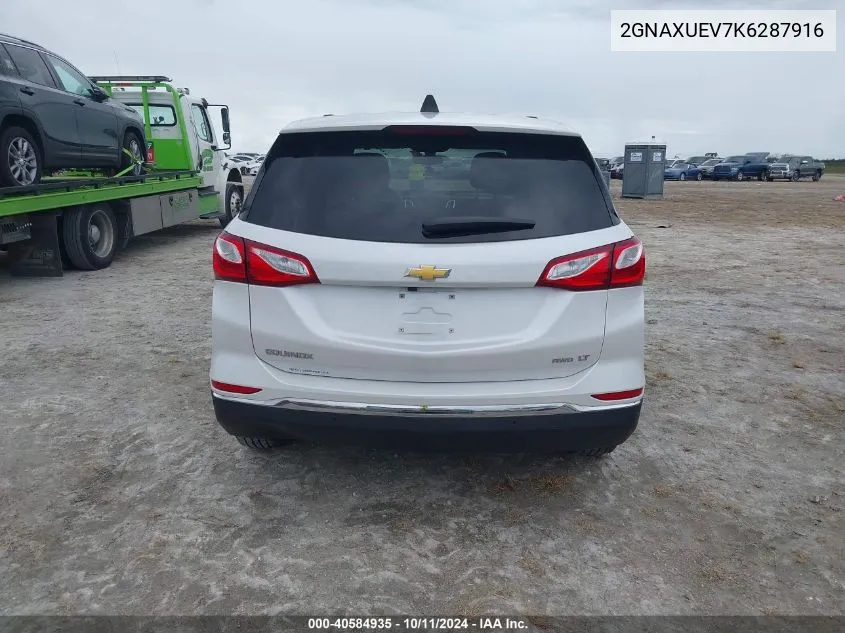 2019 Chevrolet Equinox Lt VIN: 2GNAXUEV7K6287916 Lot: 40584935