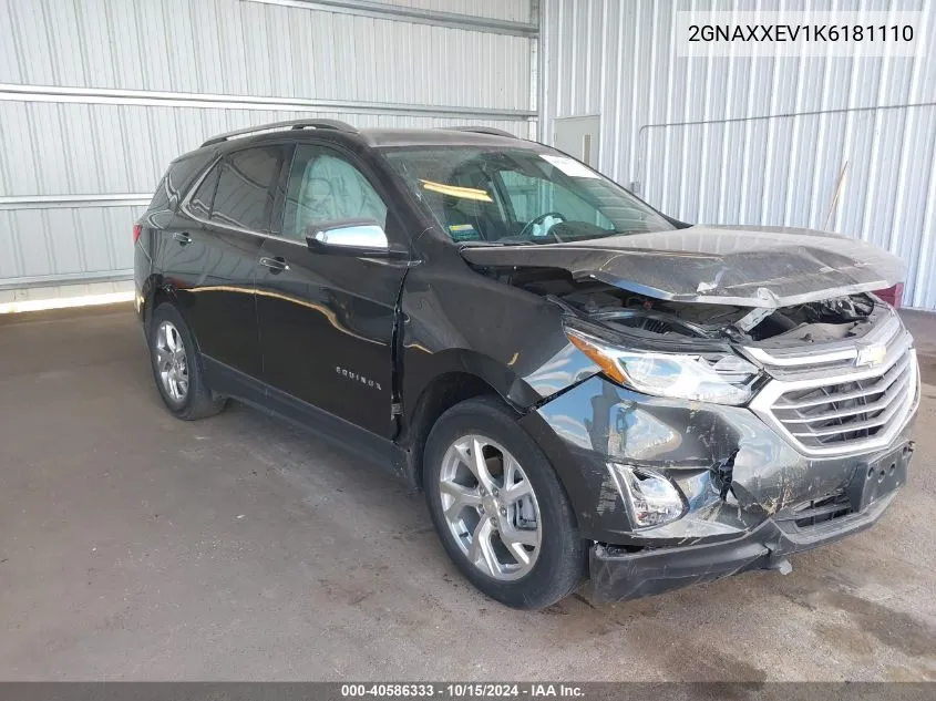 2019 Chevrolet Equinox Premier VIN: 2GNAXXEV1K6181110 Lot: 40586333