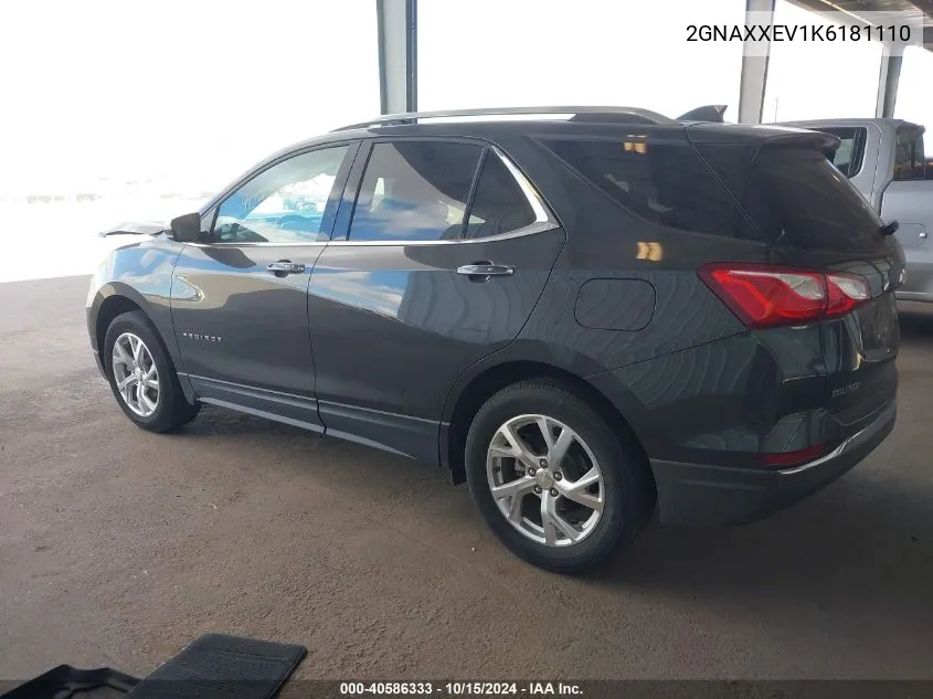 2019 Chevrolet Equinox Premier VIN: 2GNAXXEV1K6181110 Lot: 40586333