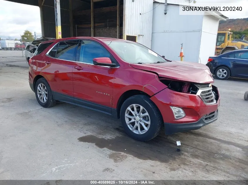 2019 Chevrolet Equinox Lt VIN: 3GNAXUEV9KL200240 Lot: 40589825