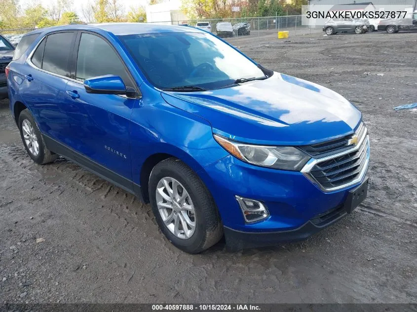 2019 Chevrolet Equinox Lt VIN: 3GNAXKEV0KS527877 Lot: 40597888