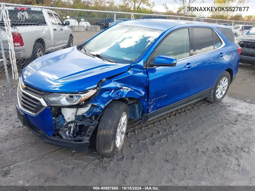 2019 Chevrolet Equinox Lt VIN: 3GNAXKEV0KS527877 Lot: 40597888