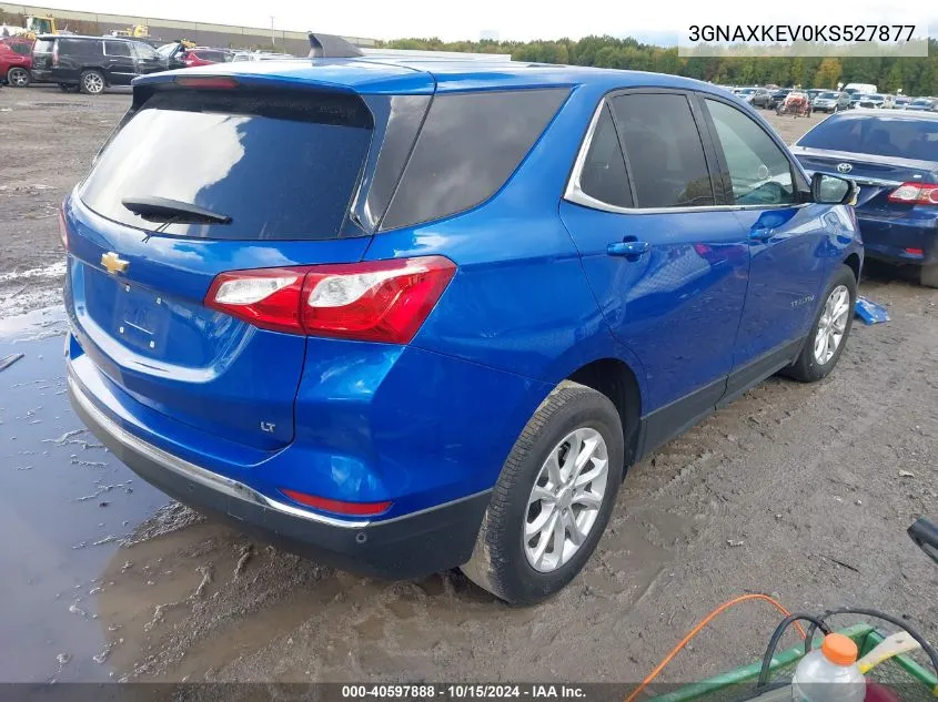 2019 Chevrolet Equinox Lt VIN: 3GNAXKEV0KS527877 Lot: 40597888