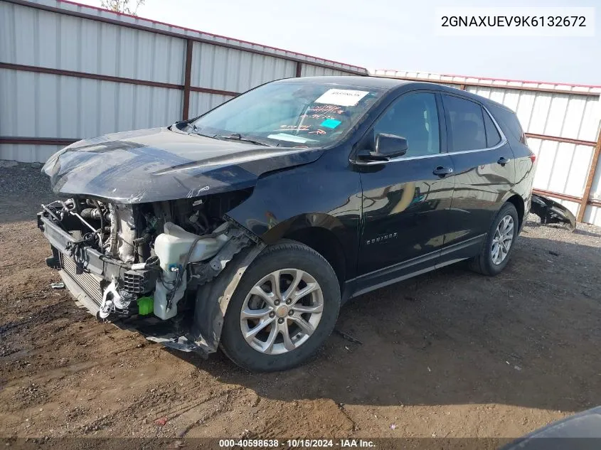 2019 Chevrolet Equinox Lt VIN: 2GNAXUEV9K6132672 Lot: 40598638