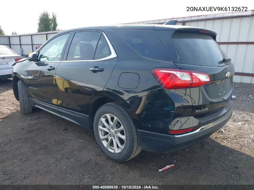 2019 Chevrolet Equinox Lt VIN: 2GNAXUEV9K6132672 Lot: 40598638