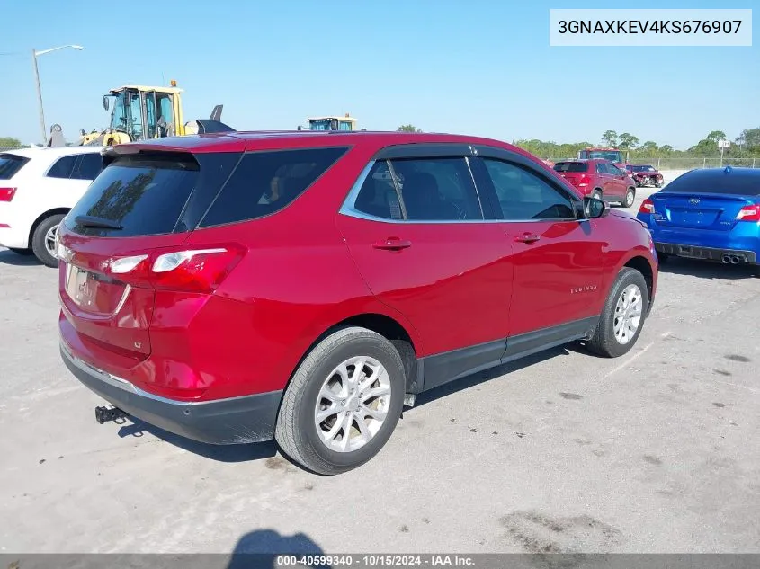 2019 Chevrolet Equinox Lt VIN: 3GNAXKEV4KS676907 Lot: 40599340