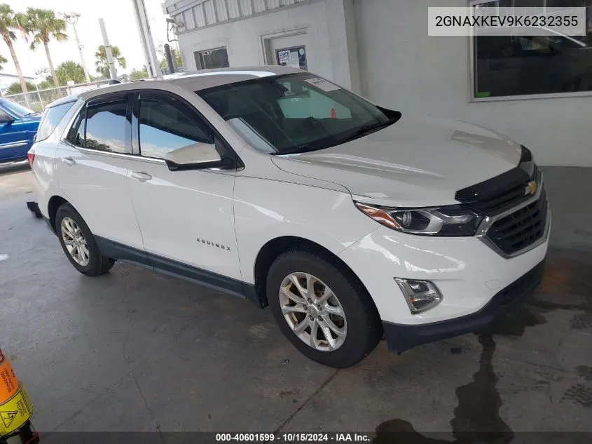 2019 Chevrolet Equinox Lt VIN: 2GNAXKEV9K6232355 Lot: 40601599