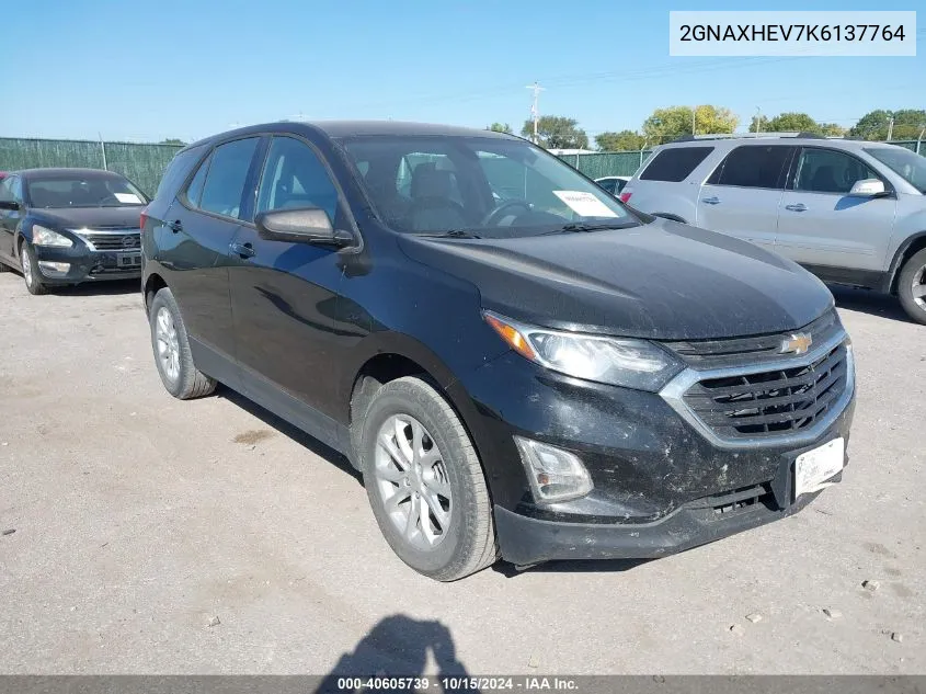 2019 Chevrolet Equinox Ls VIN: 2GNAXHEV7K6137764 Lot: 40605739