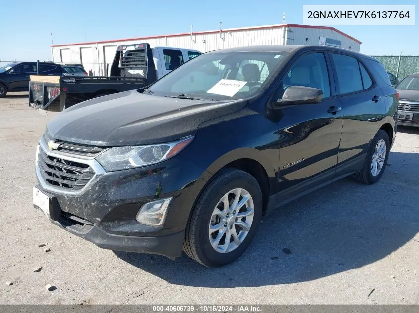 2019 Chevrolet Equinox Ls VIN: 2GNAXHEV7K6137764 Lot: 40605739