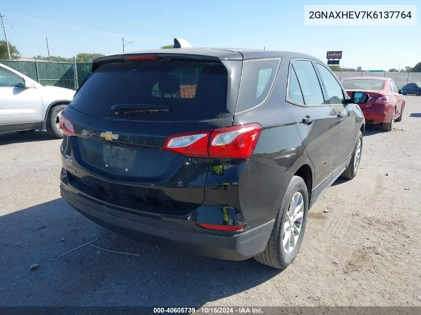 2019 Chevrolet Equinox Ls VIN: 2GNAXHEV7K6137764 Lot: 40605739