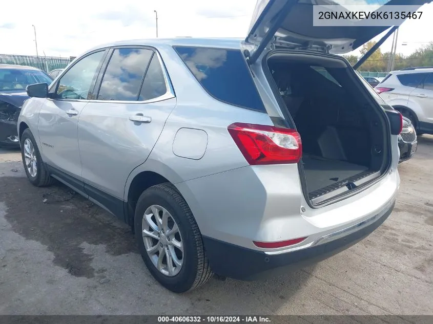 2019 Chevrolet Equinox Lt VIN: 2GNAXKEV6K6135467 Lot: 40606332