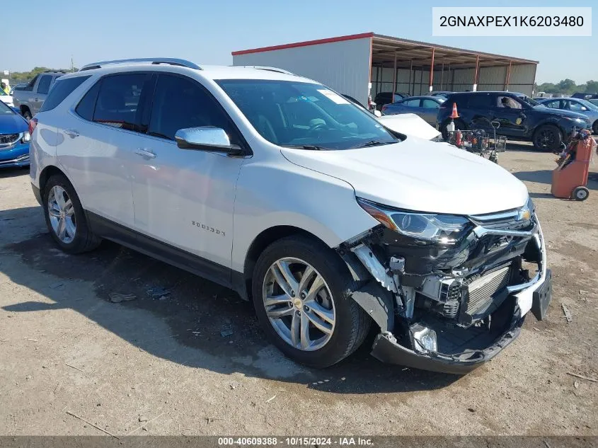 2019 Chevrolet Equinox Premier VIN: 2GNAXPEX1K6203480 Lot: 40609388