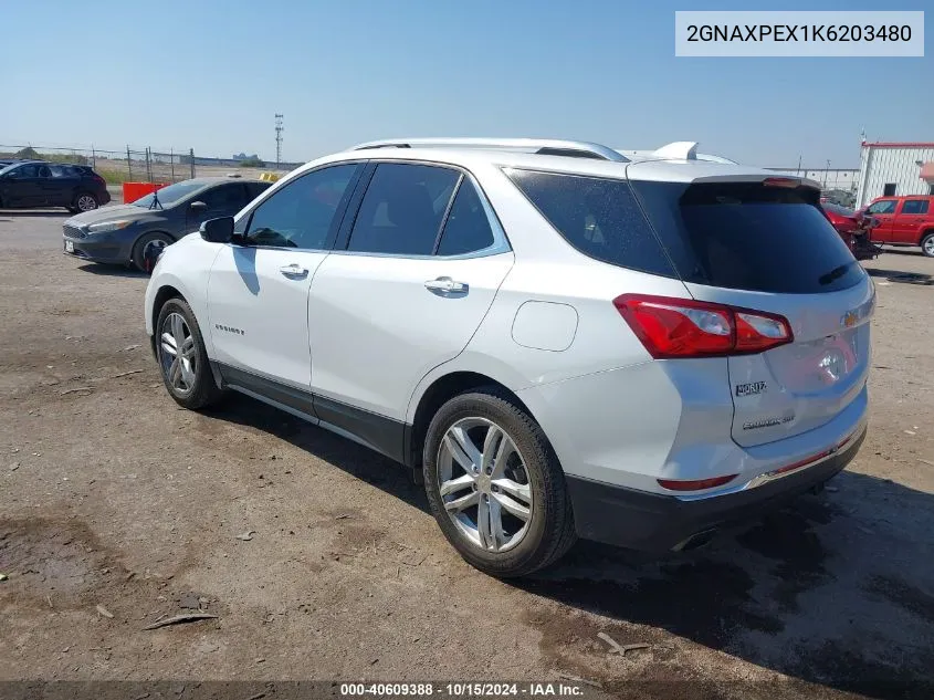 2019 Chevrolet Equinox Premier VIN: 2GNAXPEX1K6203480 Lot: 40609388