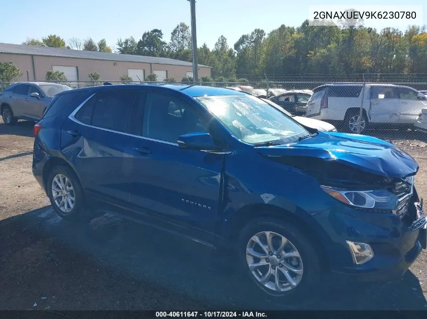 2019 Chevrolet Equinox Lt VIN: 2GNAXUEV9K6230780 Lot: 40611647