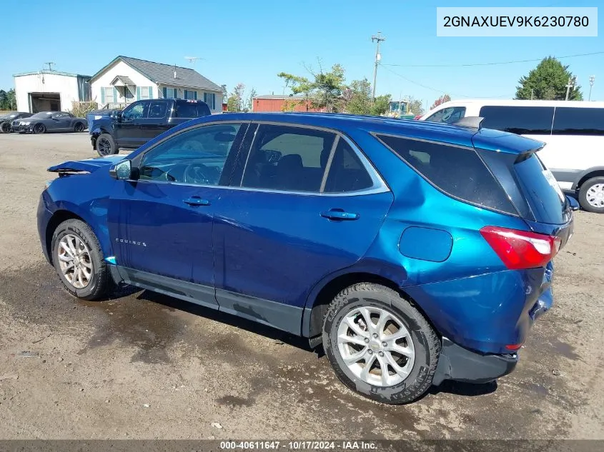 2019 Chevrolet Equinox Lt VIN: 2GNAXUEV9K6230780 Lot: 40611647