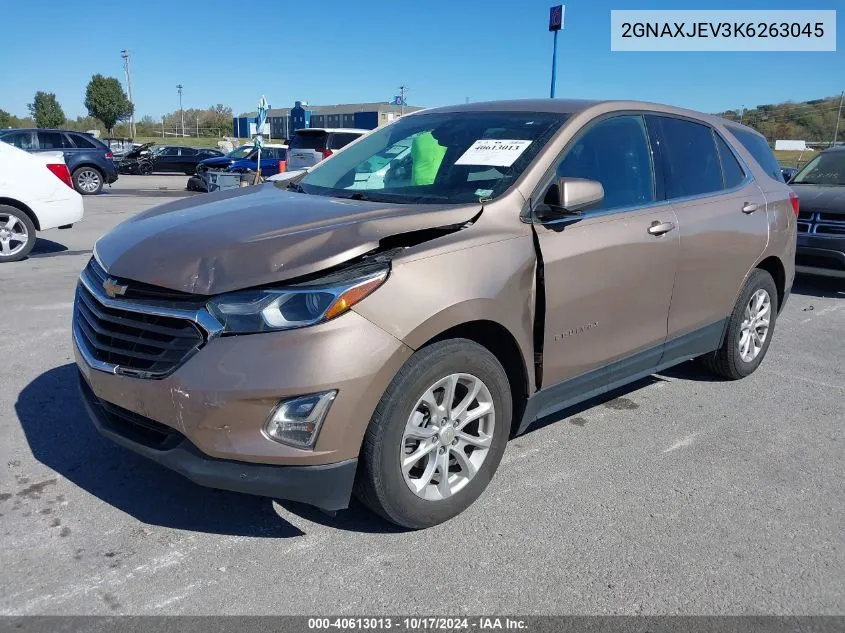 2019 Chevrolet Equinox Lt VIN: 2GNAXJEV3K6263045 Lot: 40613013