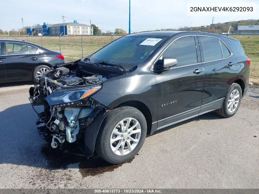 2019 Chevrolet Equinox Ls VIN: 2GNAXHEV4K6292093 Lot: 40615773