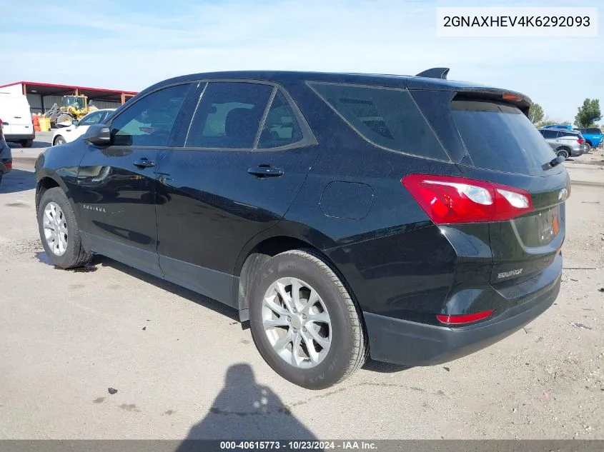 2019 Chevrolet Equinox Ls VIN: 2GNAXHEV4K6292093 Lot: 40615773