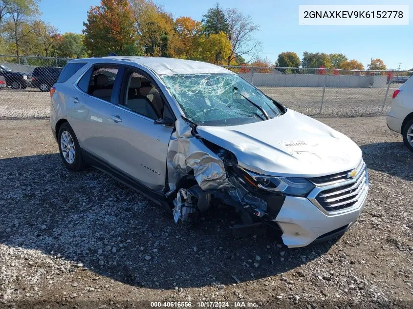 2GNAXKEV9K6152778 2019 Chevrolet Equinox Lt