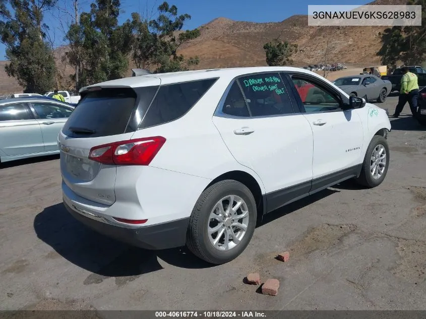 2019 Chevrolet Equinox Lt VIN: 3GNAXUEV6KS628983 Lot: 40616774