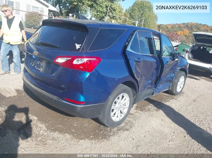 2019 Chevrolet Equinox Lt VIN: 2GNAXKEV2K6269103 Lot: 40617387