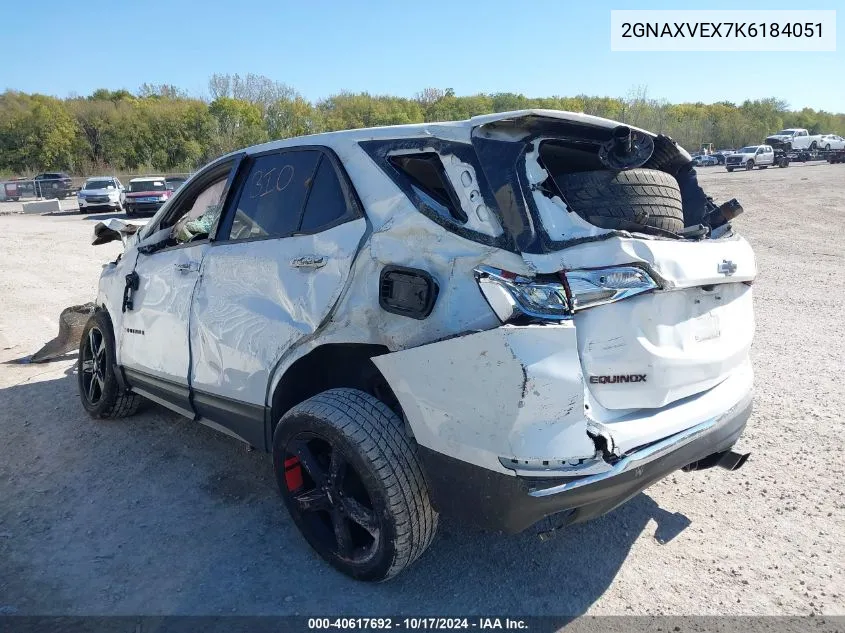 2019 Chevrolet Equinox Lt VIN: 2GNAXVEX7K6184051 Lot: 40617692