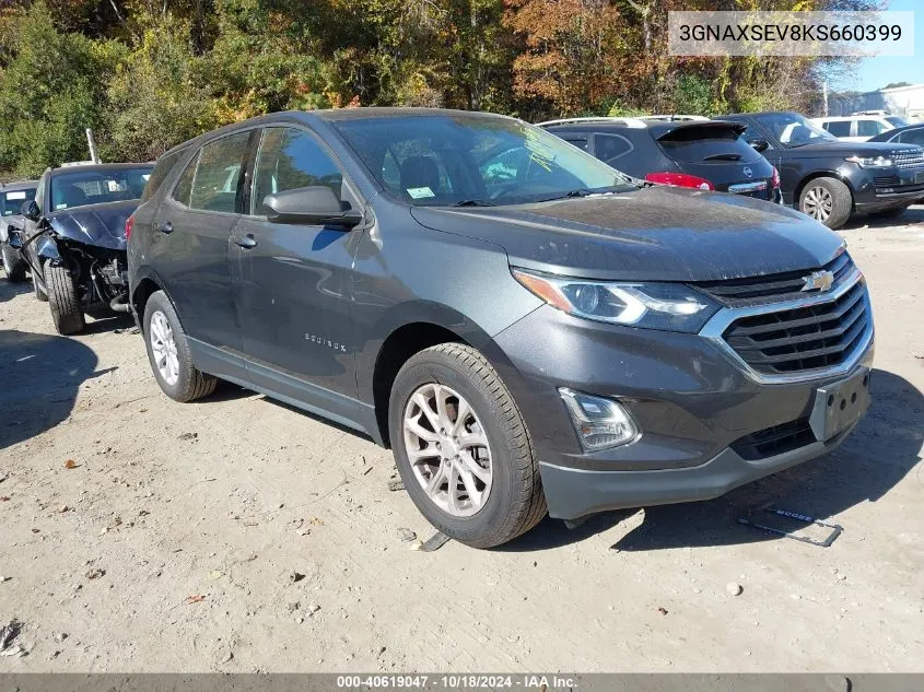 2019 Chevrolet Equinox Ls VIN: 3GNAXSEV8KS660399 Lot: 40619047