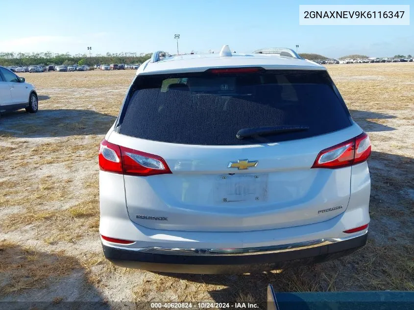 2019 Chevrolet Equinox Premier VIN: 2GNAXNEV9K6116347 Lot: 40620824